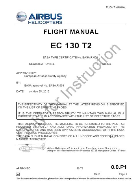 ec 130 t2 flight manual Kindle Editon