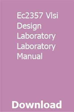 ec2357 vlsi design laboratory laboratory manual PDF