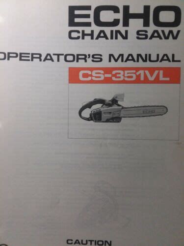 echo 351vl chainsaw manual Epub