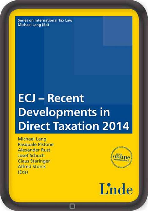 ecj recent developments in direct taxation 2014 ecj recent developments in direct taxation 2014 Kindle Editon