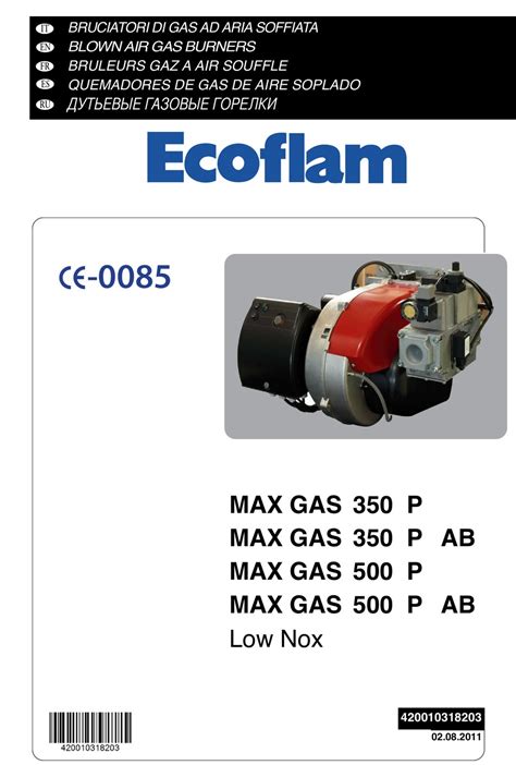 ecoflam max 12 manual pdf PDF