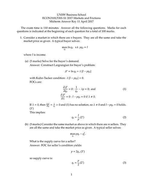 econ3101 past papers unsw Doc