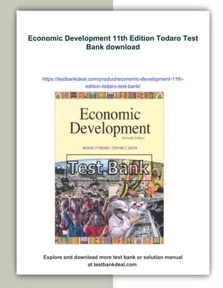 economic development 11th edition test bank PDF