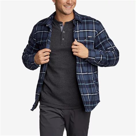 eddie bauer flannel shirt jacket