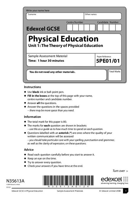 edexcel gcse pe theory paper june 2014 PDF