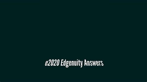 edgenuity e2020 geography b answer key Reader