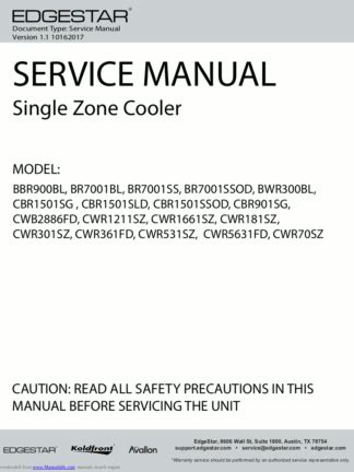 edgestar sw5l30d service manual user guide Kindle Editon