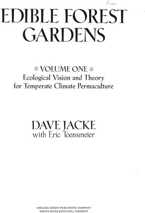 edible forest gardens volume i ecological vision theory for temperate climate permaculture Kindle Editon