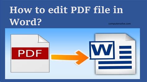 editing pdf files in word Epub