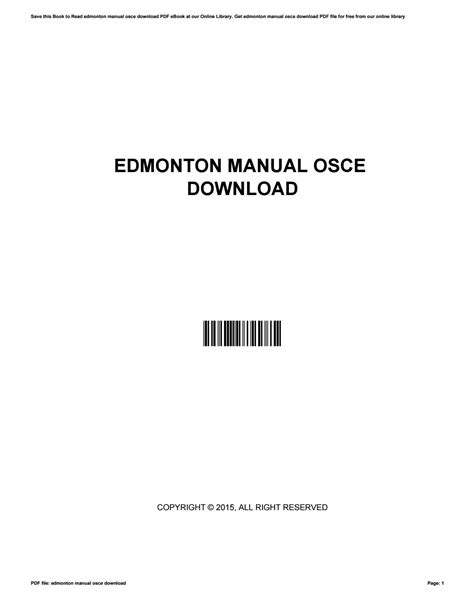 edmonton manual osce Ebook Reader