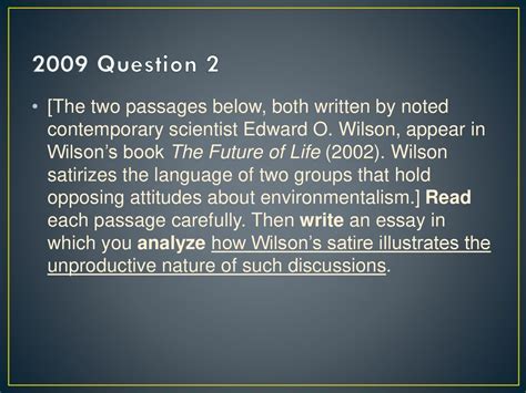edward o wilson the future of life 2 passages excerpt