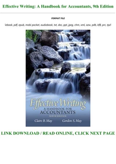 effective writing handbook for accountants 9th edition Doc