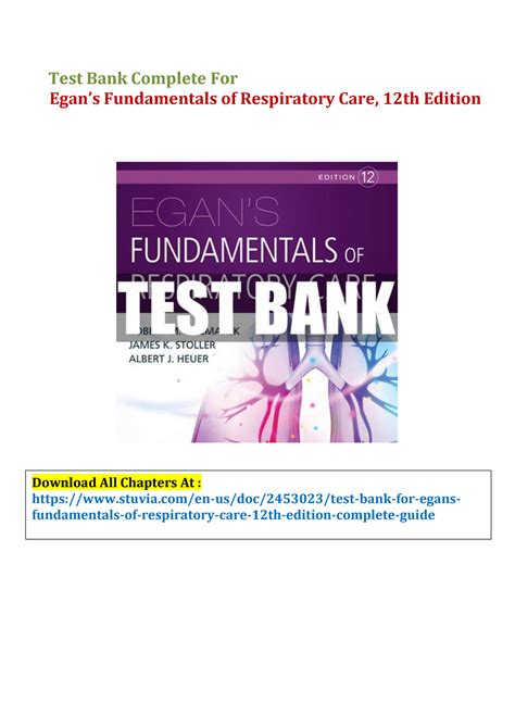 egan-fundamentals-in-respiratory-care-test-bank Ebook Kindle Editon