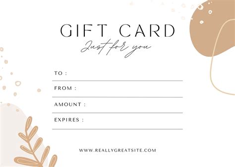 Egift Card Template