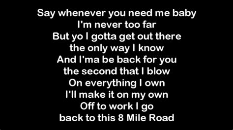 eight mile lyrics eminem