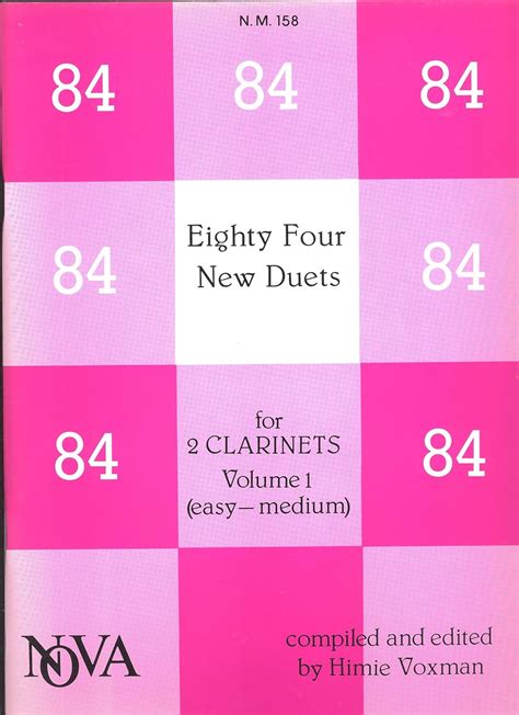eighty four new duets fot 2 clarinets volume 1 easymedium klarinet PDF