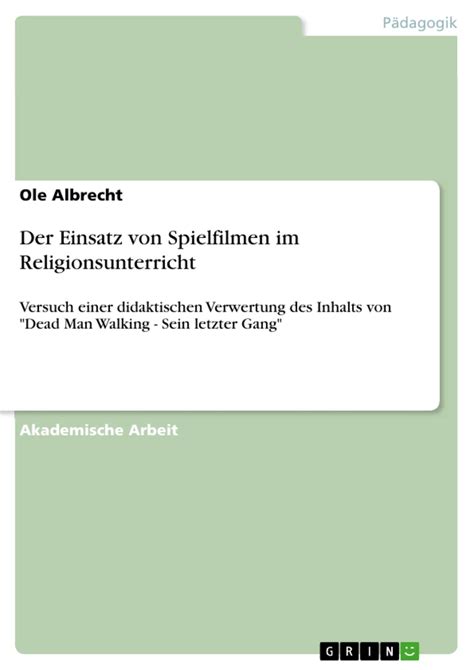 einsatz von jesusfilmen im religionsunterricht einsatz von jesusfilmen im religionsunterricht Kindle Editon