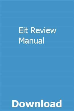 eit review manual pdf Reader