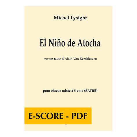 el ni o atocha gemischten satbb cappella Doc