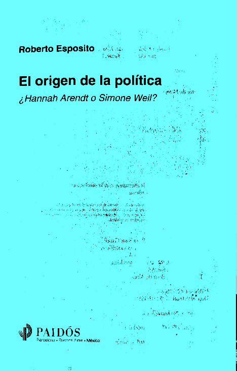 el origen de la politica roberto esposito pdf Kindle Editon