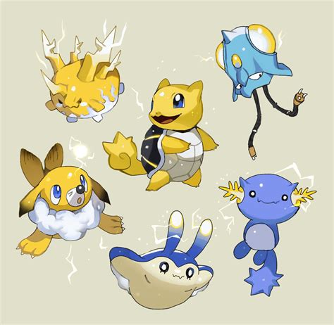 electric and water pokemon