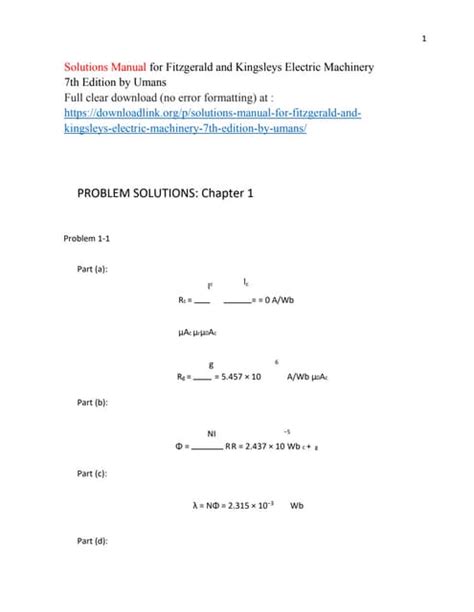 electric machinery fitzgerald solutions 7th Doc