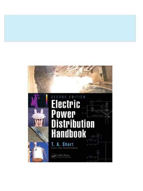 electric power distribution handbook second edition pdf Epub