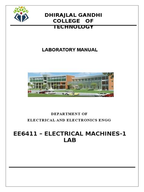 electrical machines 1 lab manual anna university Doc