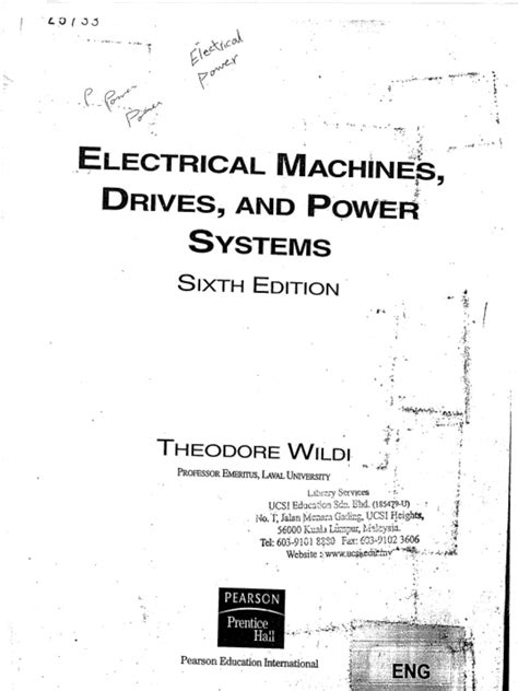 electrical machines drives and power systems 6th edition pdf PDF