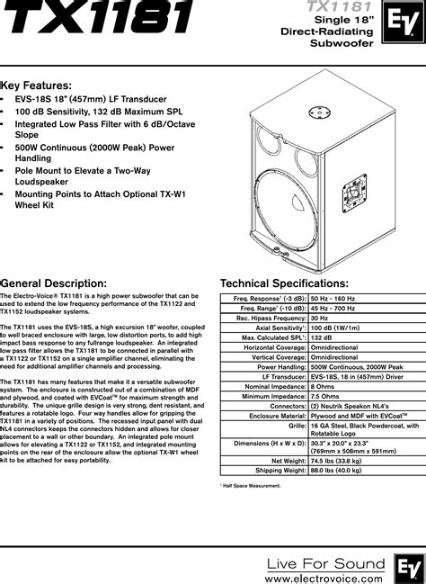 electro voice one user guide Reader