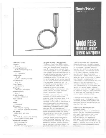 electro voice re85 user guide PDF