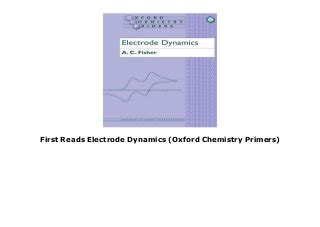 electrode dynamics oxford chemistry primers Reader