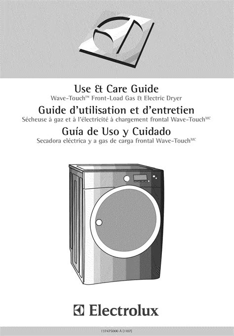 electrolux dryer user manual Reader