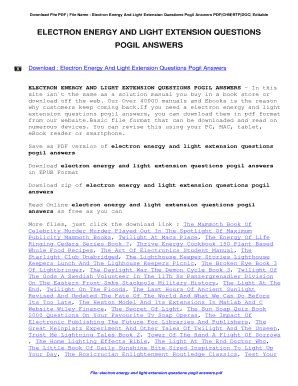 electron energy and light extension questions pogil answers Ebook Doc