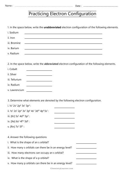 electron-configuration-review-answer-sheet Ebook Doc