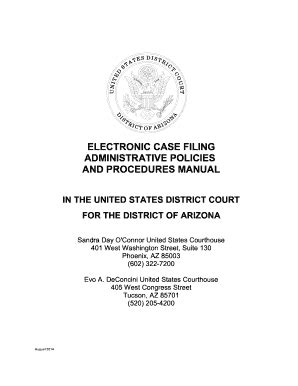 electronic case filing administrative policies procedures manual Doc