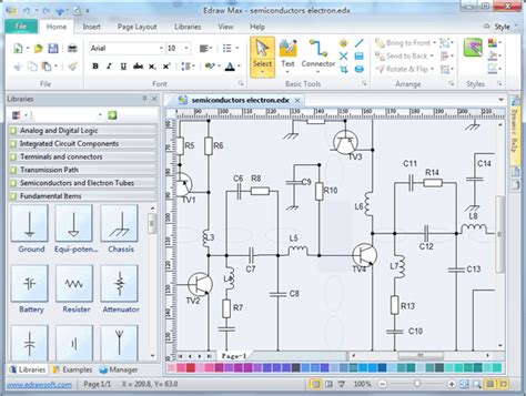electronic circuit drawing software PDF