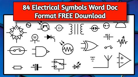 electronic circuit symbols for word Doc