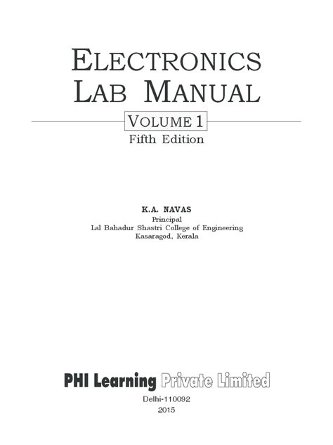 electronic lab manual pdf Doc