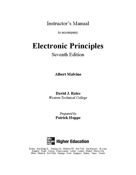 electronic principles seventh edition instructor manual free Reader