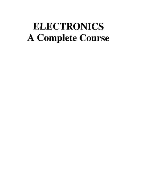 electronics a complete course 2nd edition pdf Doc