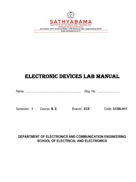 electronics devices lab manual pdf Doc