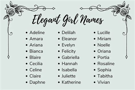 elegant girl names