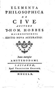 elementa philosophica de cive auctore thom hobbes malmesburiensi Doc