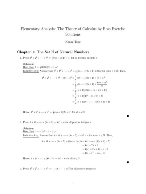 elementary analysis solutions manual ross solutions pdf PDF