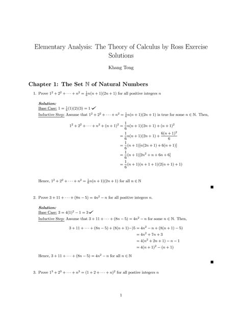 elementary analysis the theory of calculus solutions pdf PDF