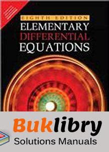 elementary differential equations 8th edition solutions manual Reader