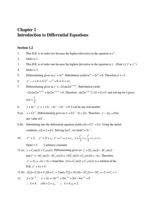 elementary differential equations kohler and johnson solutions Doc