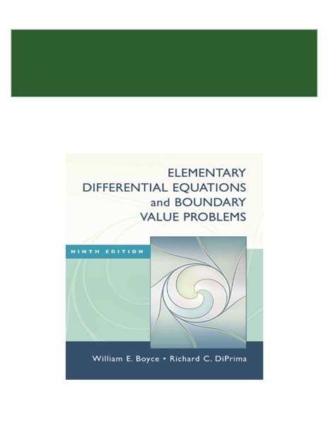 elementary differential equations ninth edition solution manual Reader
