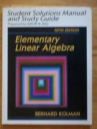 elementary linear algebra student solutions manual Epub